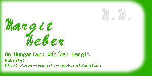 margit weber business card